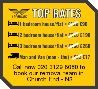 Removal rates forN3 - Church End